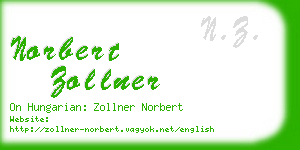 norbert zollner business card